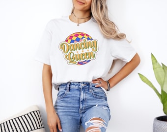 Dancing Queen T Shirt, Vintage Shirt, Disco 70's T-Shirt, Party T-Shirt, Dancer TShirt, Dance Lover Shirt, Dance Mama TShirt, Disco Ball Tee