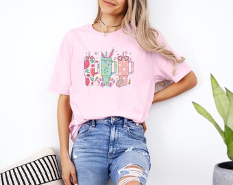 Easter Tumbler Shirt, Tumbler Easter Shirt, Easter Cup Shirt, Easter Bunny Cup, Retro Easter Shirt, Cute Easter Shirt, Easter Shirt