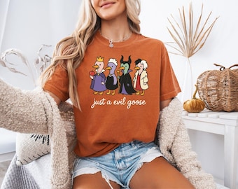 Comfort Colors® Just a Evil Goose Shirt, Funny Halloween Goose Shirt, Goose in Halloween Costumes Shirt, Cute Horror Shirt, Spooky Goose