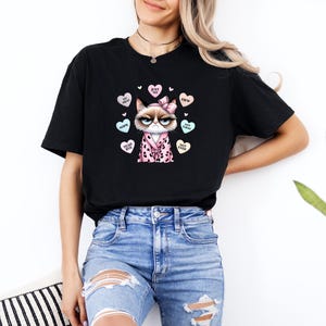 Funny Grumpy Cat Shirt, Anti-Valentine's Day Shirt, Sarcastic Valentine's Gift, Cat Lovers Shirt, Valentine's Cats Shirt, Cat Lover Shirt image 5
