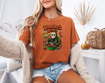 Comfort Colors® Voorhees Bites Shirt, Halloween Killer Character Shirt, Scary Killer Movie Shirts, Horror Movies Tee, Halloween Movie Horror