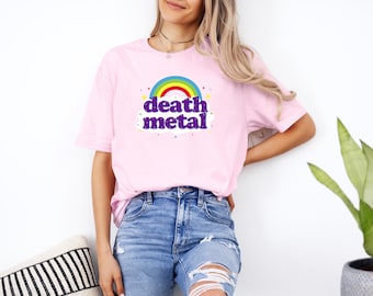 Death Metal Shirt, Rainbow Shirt, Heavy Metal Shirt, Metal Lover Shirt, Metal Music Shirt, Funny Men Shirt, Metal Head Gift, Music Lover Tee