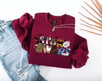 Disney Star Wars Sweatshirt, Darth Vader Sweatshirt, Star Wars Sweater, Retro Star Wars Sweatshirt