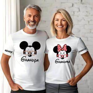 Custom Disney Grandpa and Grandma Shirt, Mickey Grandpa Shirt, Minnie Grandma Shirt, Grandparents Tee, Mickey - Minnie Gift, Disney Couple
