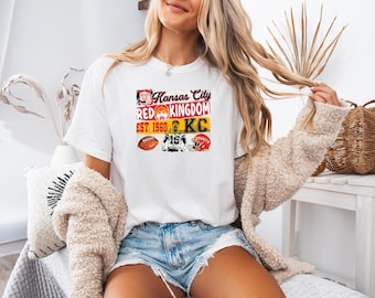 Comfort Colors KC Chiefs Shirt: Retro Kansas City Football Tee