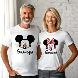Disney Grandpa and Grandma Shirt, Mickey Grandpa Shirt, Minnie Grandma Shirt, Grandparents Tee, Mickey - Minnie Gift, Disney Couple