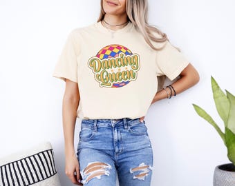 Dancing Queen T Shirt, Vintage Shirt, Disco 70's T-Shirt, Party T-Shirt, Dancer TShirt, Dance Lover Shirt, Dance Mama TShirt, Disco Ball Tee