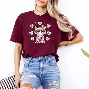 Funny Grumpy Cat Shirt, Anti-Valentine's Day Shirt, Sarcastic Valentine's Gift, Cat Lovers Shirt, Valentine's Cats Shirt, Cat Lover Shirt image 6