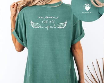 Comfort Colors Angel Mom Shirt: Custom Memorial Gift