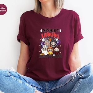 Spooky Labubu Halloween T-Shirt, Cute Labubu Ghost Tee, Funny Halloween Shirt, Kawaii Labubu Costume Gift, Gift for Her, Gift for Him