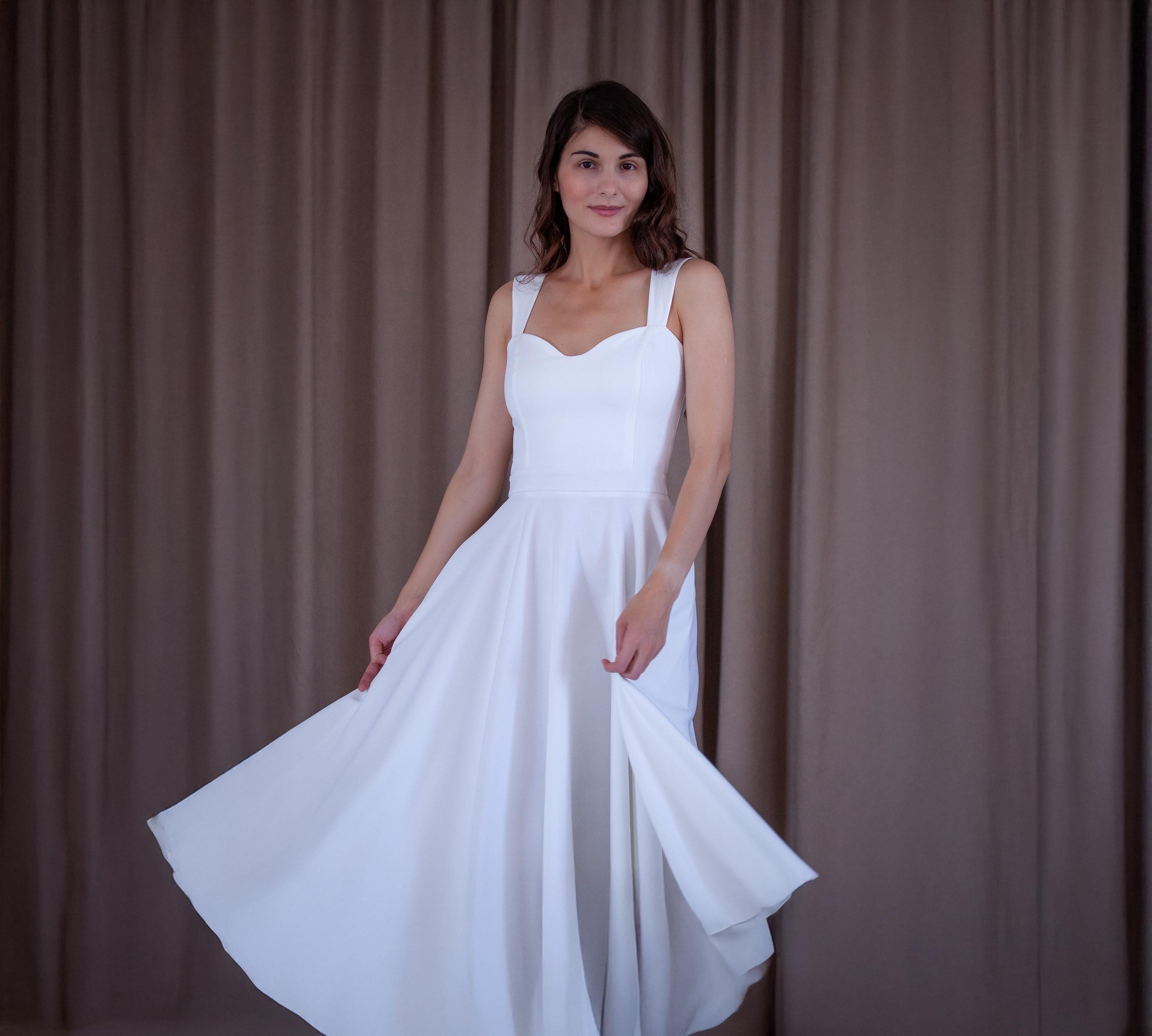 knee length dresses for ladies Ivory Textured Sweetheart Neck Short Puff Sleeve Tiered Maternity Midi –  PinkBlush
