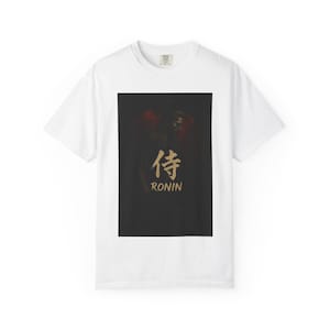 Ronin Samurai T-Shirt | Japanese Warrior Kanji Tee | Bushido Streetwear | Unisex Japanese Ink Art Shirt