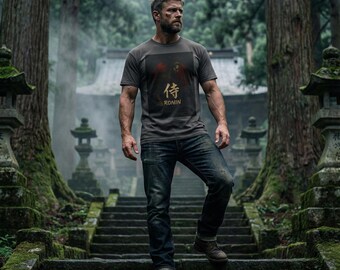 Ronin Samurai T-Shirt | Japanese Warrior Kanji Tee | Bushido Streetwear | Unisex Japanese Ink Art Shirt