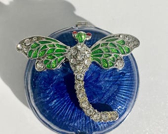 Blue Dragonfly Trinket Box