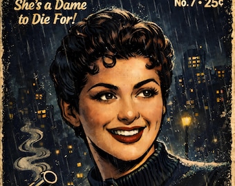 Deadly Dame No. 7 — A Vintage Noir Pulp Art Print
