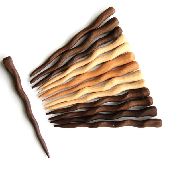 Handmade  5" Shawl or hair stick - choose ONE - made from Walnut, Cherry or Maple