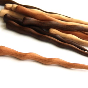 Handmade 5.5 Shawl or hair sticks choose ONE Walnut, Cherry or Maple image 3