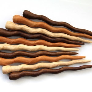 Handmade  6" Shawl or hair stick - choose ONE - walnut, cherry or maple