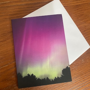 Aurores boréales - la vue depuis la Sideroad 25 - 1 carte de correspondance vierge