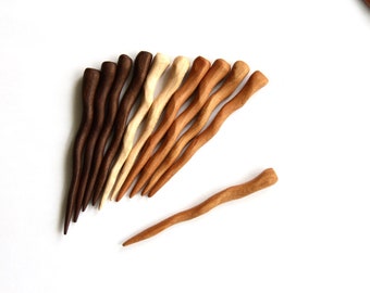 Handmade 4" Shawl or hair stick - choose ONE  made from walnut, cherry or maple