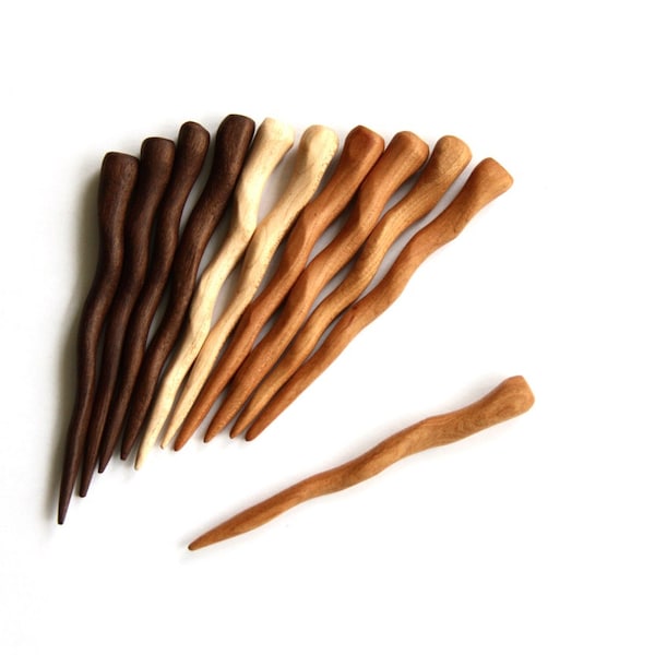 Handmade 4" Shawl or hair stick - choose ONE  made from walnut, cherry or maple