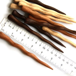 Handmade 5.5 Shawl or hair sticks choose ONE Walnut, Cherry or Maple image 5