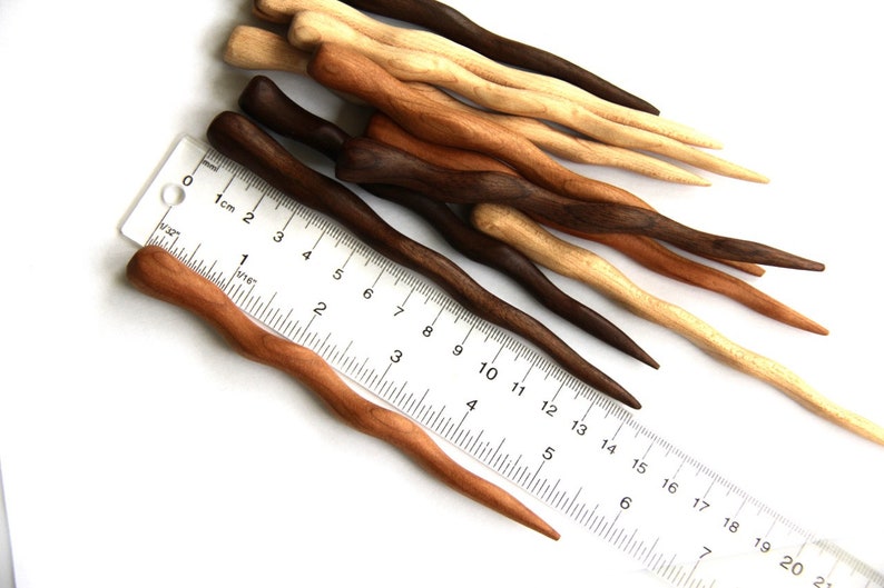 Handmade 5.5 Shawl or hair sticks choose ONE Walnut, Cherry or Maple image 5