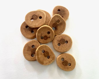 S59 - 10 Small Grapevine buttons - uneven 3/4"   - 10 buttons