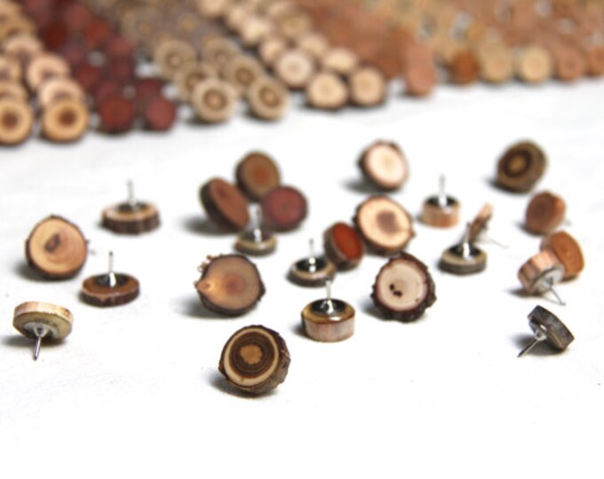 20 Wood Thumb Tacks Natural Wood Pushpins for Your Home or Etsy