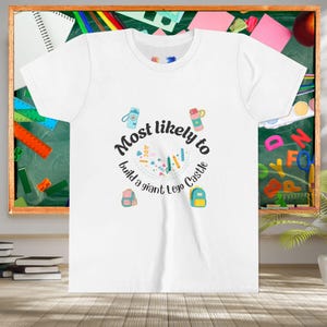 Wahrscheinlich ein riesiges Lego-Schloss, Jugend Kurzarm T-Shirt - Fun Shirt für Kinder, Abschlussgeschenk, Schulanfang, Sommercamp Aktivität