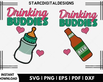 Projekt "Kumpli do picia": Przyjaciele do picia w formacie SVG, pliki do pobrania, Tata i ja w formacie SVG, zabawne pliki do wycinania cytatów, Ojciec i dziecko w formacie SVG, pasujące koszulki w formacie SVG