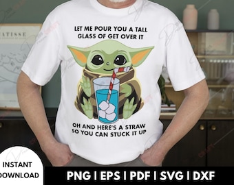 Naleję Ci wysoką szklankę napoju Get Over It SVG, zabawne cytaty, słodki humor PNG, pierdy SVG, projekt na Walentynki, natychmiastowe pobranie