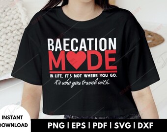 Tryb Baecation SVG: Para Walentynkowa SVG, Plik do cięcia „Wakacje dla Pary”, Projekt „Wakacje dla Par”, Podróż poślubna SVG, Pobieranie cyfrowe