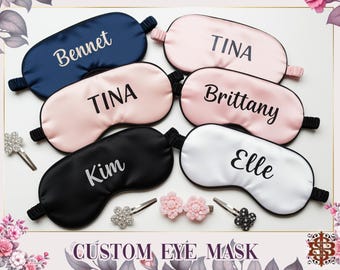 Bridesmaid Sleep Mask Custom Satin Eye Mask Personalized Travel Sleep Mask Soft Luxury Gift Bridesmaid Gift Wedding Favour Bridal Party Gift