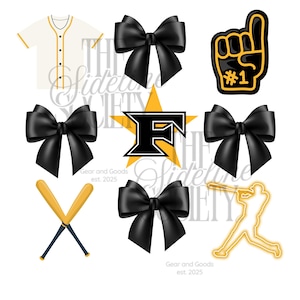 Five Star Mafia Bows and Baseballs PNG