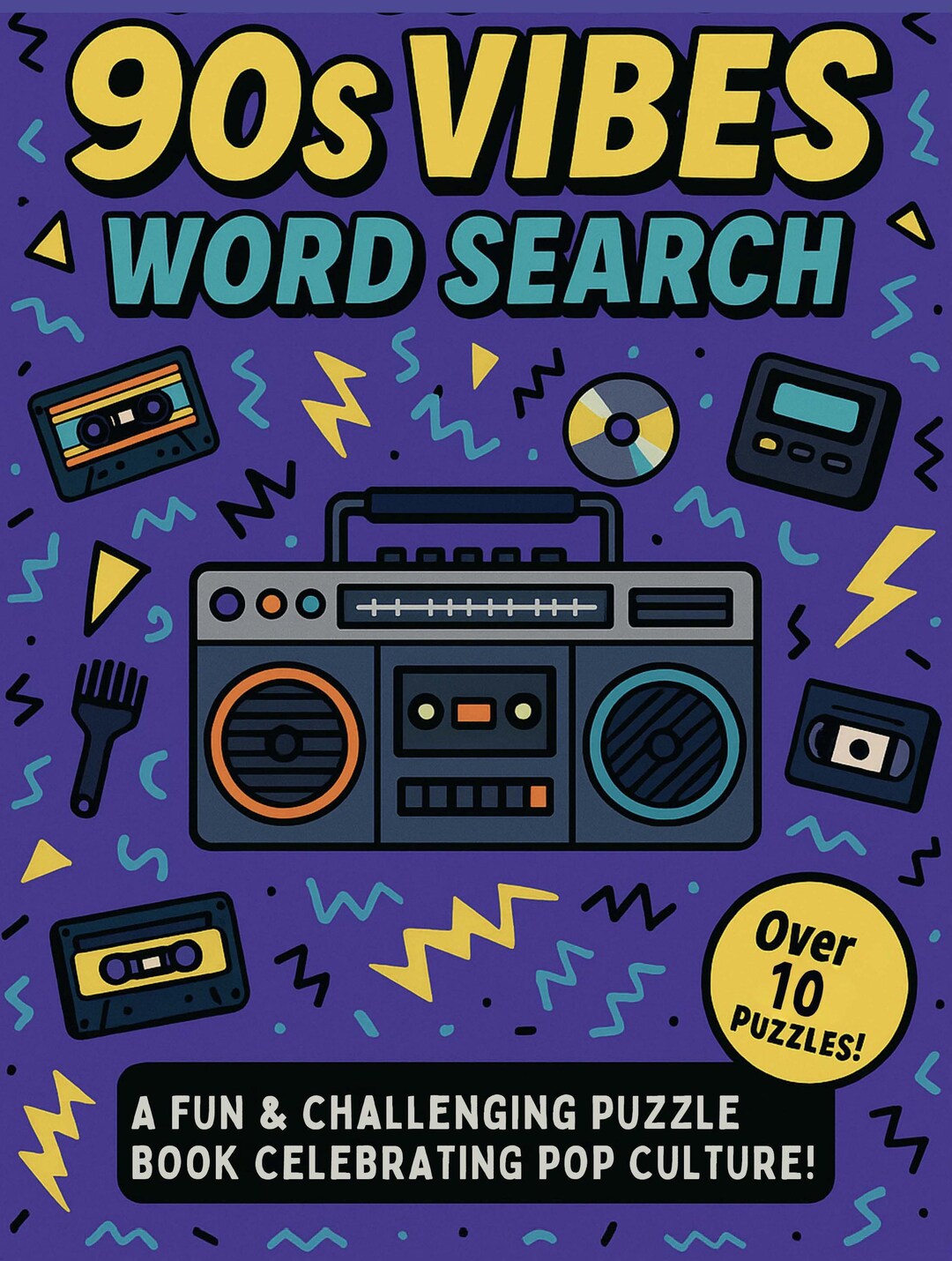 90s Vibes Word Search Book – Black Culture Puzzle, 90s Pop Culture ...