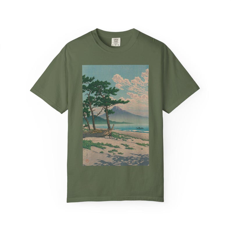 Unisex Garment Dyed T Shirt Featuring Traditional Japanese Art 100 Percent Ring Spun US Cotton 画像 7