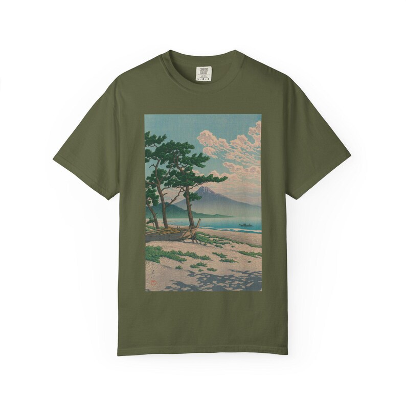 Unisex Garment Dyed T Shirt Featuring Traditional Japanese Art 100 Percent Ring Spun US Cotton 画像 8