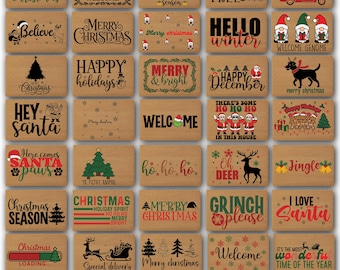 Felpudo navideño SVG, Letrero de bienvenida navideño, Felpudo navideño SVG, Papá Noel SVG, Letrero de bienvenida navideño SVG, Navidad SVG, Archivos de Cricut y silueta