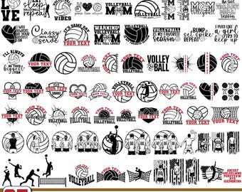 Svg volley-ball, svg maman volley-ball, joueur de volley-ball SVG, Svg sport, nom de l'équipe de volley-ball SVG, svg de volley-ball personnalisé, Cricut & Silhouette