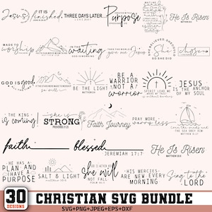 Christian Svg Bundle,Bible Verse Svg,Faith Svg,Religious Quotes,Scripture SVG,Inspirational Christian,Cut Files for Cricut and Silhouette