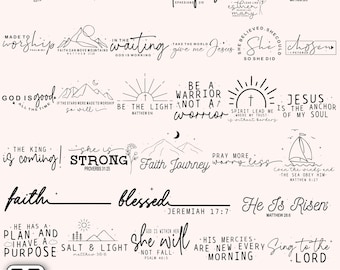 Christian Svg Bundle,Bible Verse Svg,Faith Svg,Religious Quotes,Scripture SVG,Inspirational Christian,Cut Files for Cricut and Silhouette