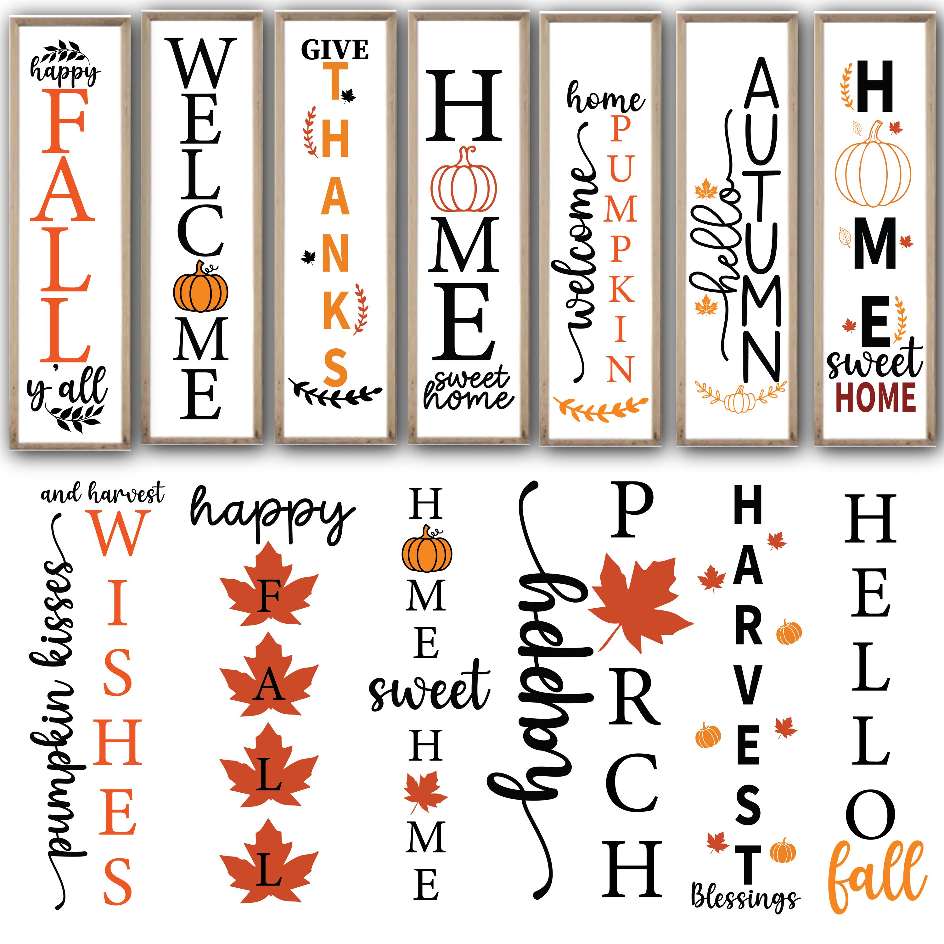 Fall Porch Sign Svg,fall Welcome Sign Svg,thanksgiving Porch Sign Svg ...