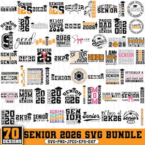 Senior 2026 svg, Senior svg, 2026 Senior svg, Highschool svg, Abschluss 2026 svg, Senior Coquette Bow svg, Senior Mom, Cricut Cut Dateien