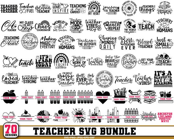 Teacher Svg,Teacher split monogram SVG,Back to School Svg,Teacher Quote Svg,Teacher elements Svg,Teacher Life,School Svg,Cricut & Silhouette