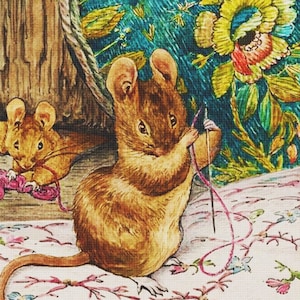 GRÁFICO DIGITAL El ratón ayuda al sastre de Gloucester de la autora británica Beatrix Potter Gráfico/patrón de punto de cruz contado Orenco Originals