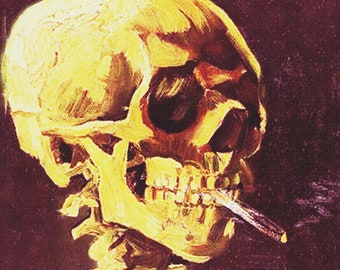 Digital DOWNLOAD Impressionist Vincent Van Gogh A Skull with Burning Cigarette Orenco Originals Counted Cross Stitch Chart/Pattern