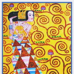 DIGITAL DOWNLOAD Anticipation Detail inspired by Art Nouveau Artist Gustav Klimt Pattern Keeper Compatible Counted Cross Stitch Pattern