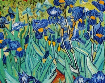 Kreuzstichmuster Van Gogh Mohnblumenfeld - Papierdiagramm, 196 Stiche, DMC Farben