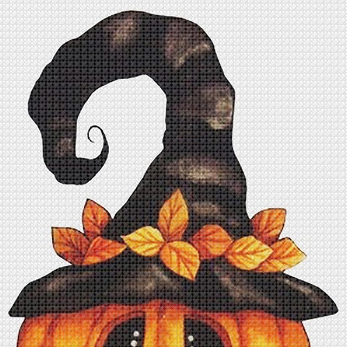 Child Hat Pumpkin Victorian Halloween Counted Cross Stitch Pattern Von Orenco Originals – Kreuzstichmuster, DMC-Garn